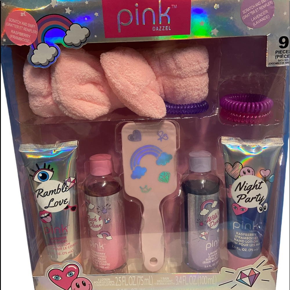 Pink Dazzel 9 piece gift set